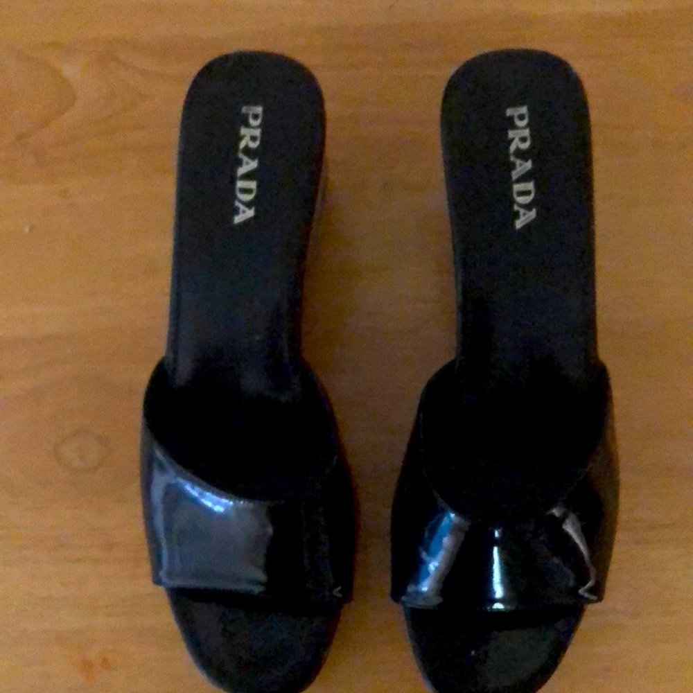 Prada wedge slides